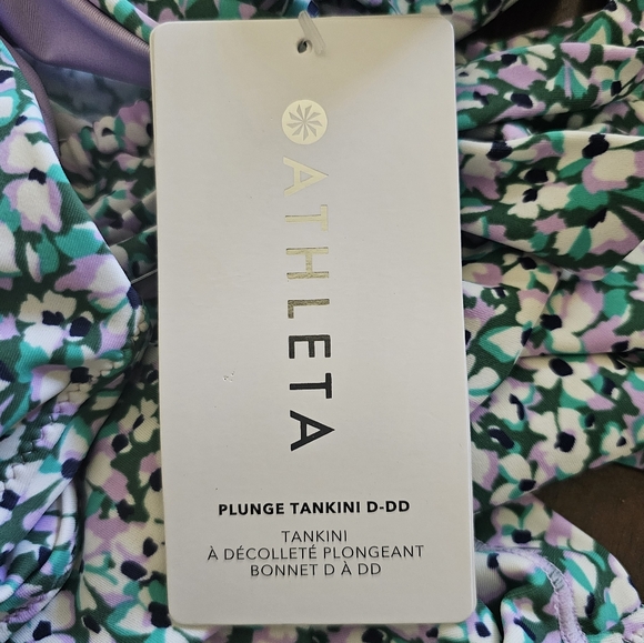 NWT Athleta Plunge Tankini Top D-DD - Picture 7 of 9